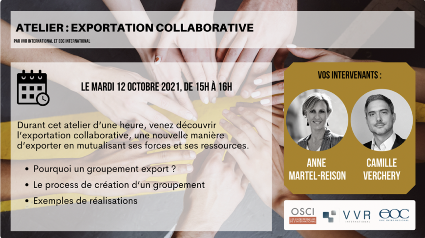 🚨ATELIER - EXPORTATION COLLABORATIVE – 12 OCTOBRE – 15h – 16h 🚨